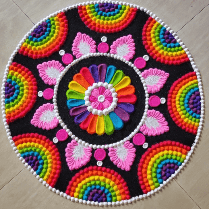 Refined Mesha Sankranti Rangoli