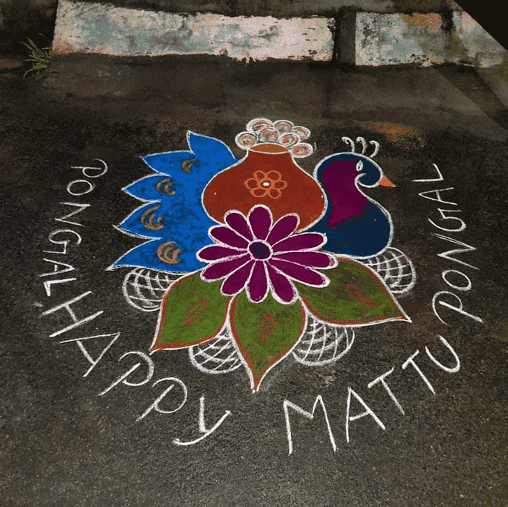 Resplendent Mesha Sankranti Rangoli