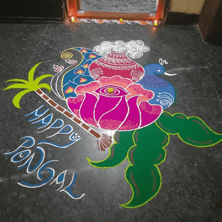 Shapely Mesha Sankranti Rangoli