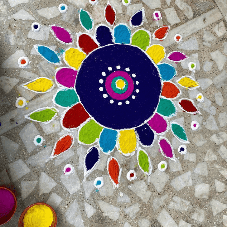 Splendid Mesha Sankranti Rangoli