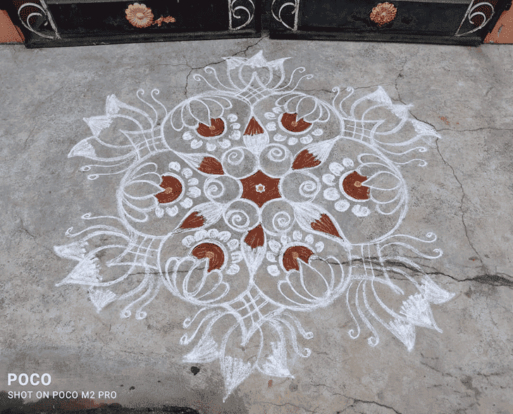 Superb Mesha Sankranti Rangoli