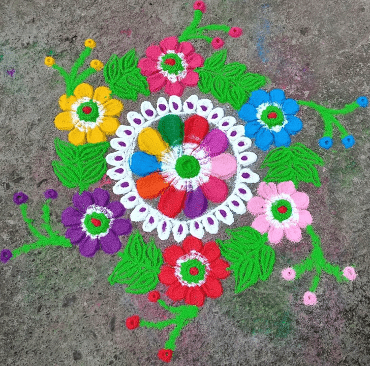 Dazzling Mexico Rangoli