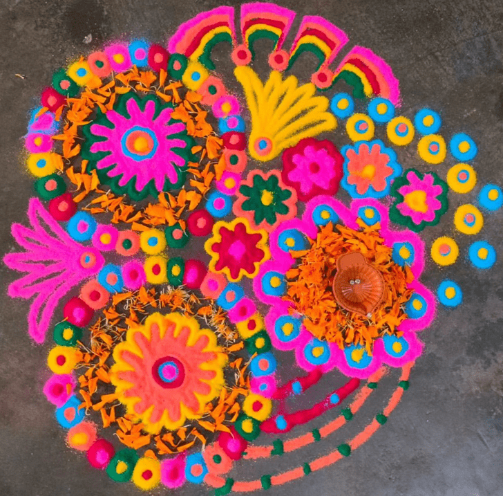 Superb Mexico Rangoli