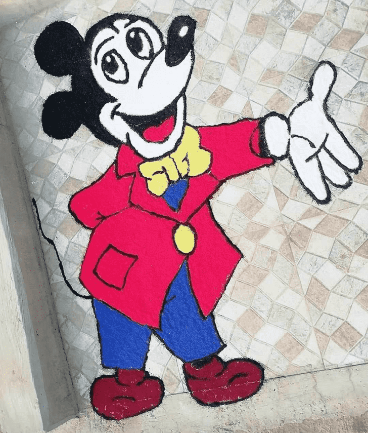 Exquisite Mickey Mouse Rangoli