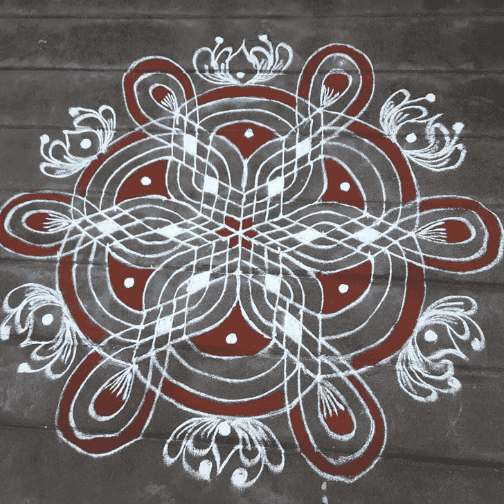 Adorable Mithuna Sankranti Rangoli