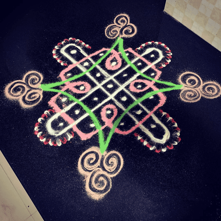 Comely Mithuna Sankranti Rangoli