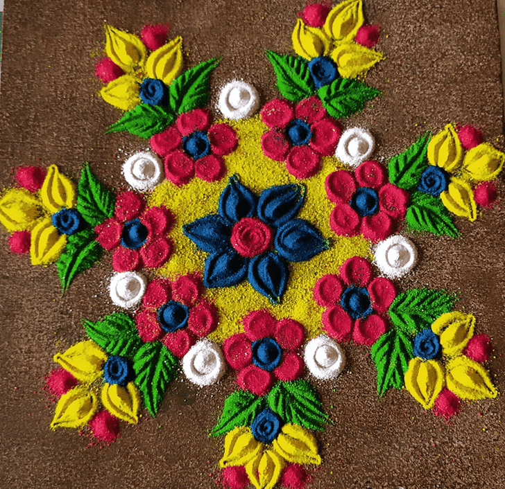 Fascinating Mithuna Sankranti Rangoli