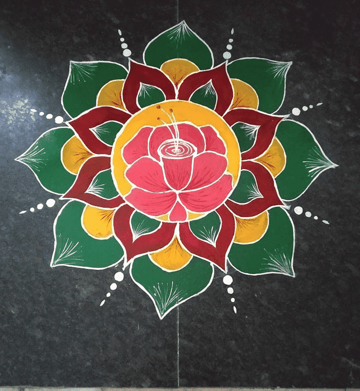 Lovely Mithuna Sankranti Rangoli Design