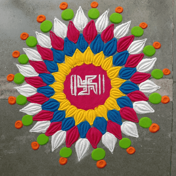 Magnetic Mithuna Sankranti Rangoli