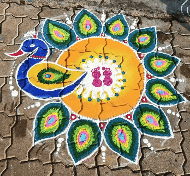 Pleasing Mithuna Sankranti Rangoli