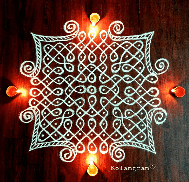 Pretty Mithuna Sankranti Rangoli