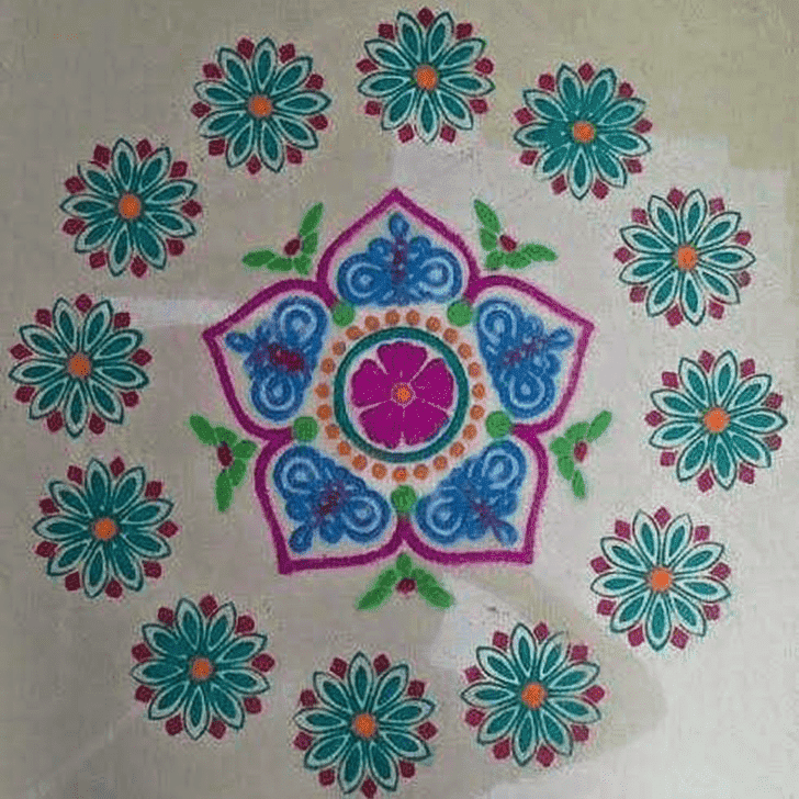 Resplendent Mithuna Sankranti Rangoli