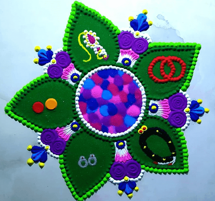 Stunning Mithuna Sankranti Rangoli