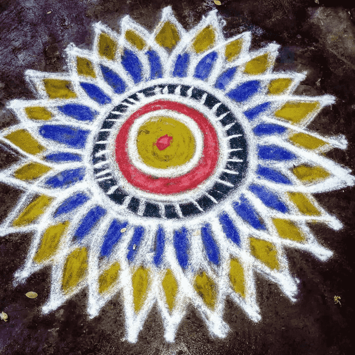 Enticing Mokshda Ekadashi Rangoli