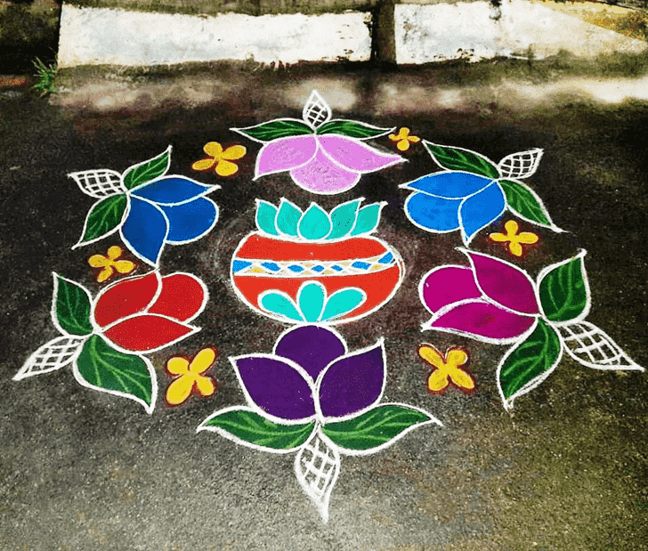 Gorgeous Mokshda Ekadashi Rangoli