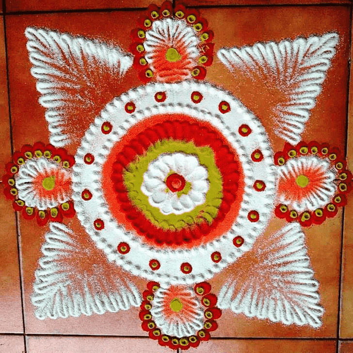 Pretty Mokshda Ekadashi Rangoli