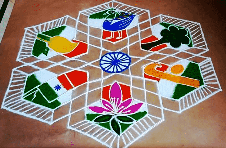 Radiant Mokshda Ekadashi Rangoli