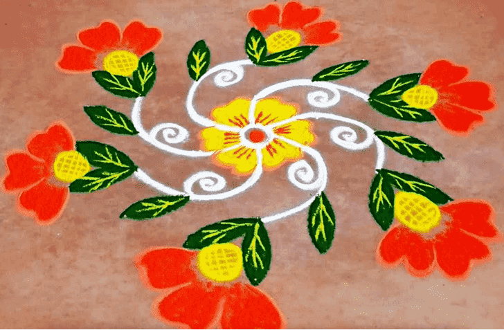 Refined Mokshda Ekadashi Rangoli