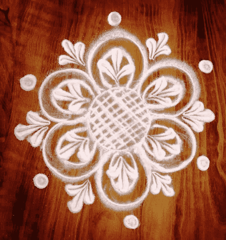 Slightly Mokshda Ekadashi Rangoli