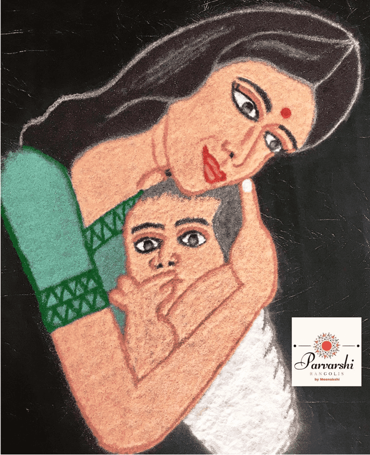 Delicate Mother's Day Rangoli