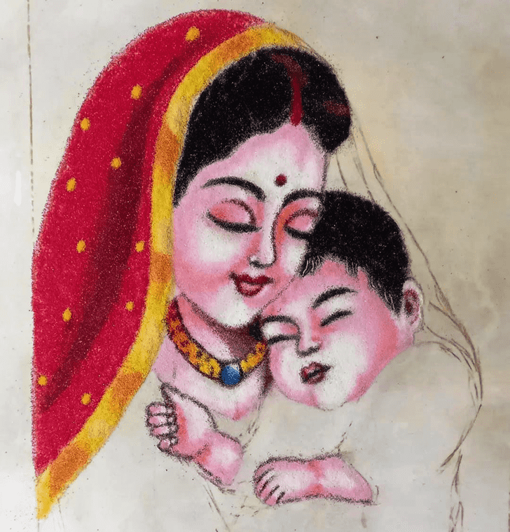 Fascinating Mother's Day Rangoli