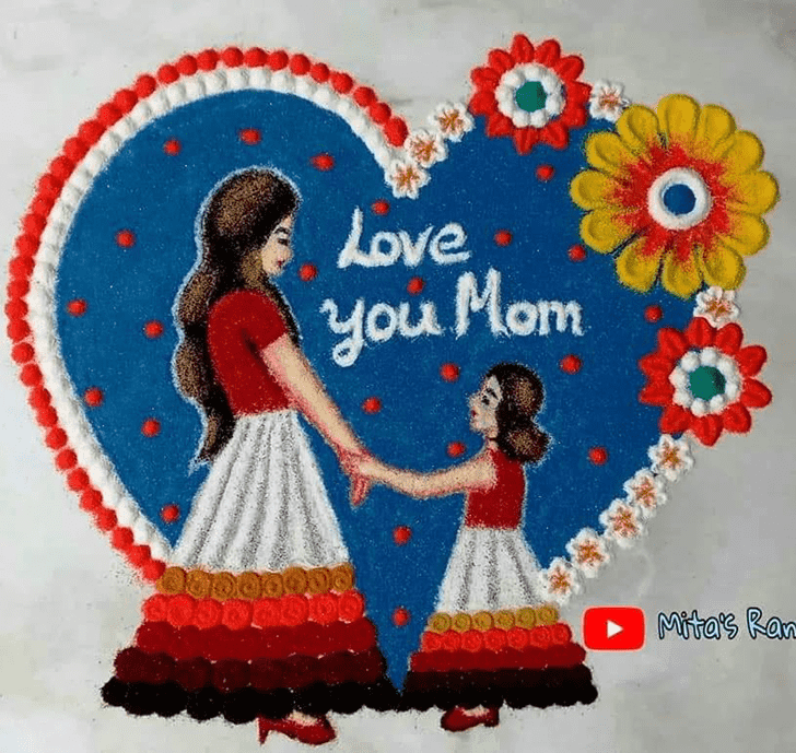 Good Looking Mother's Day Rangoli