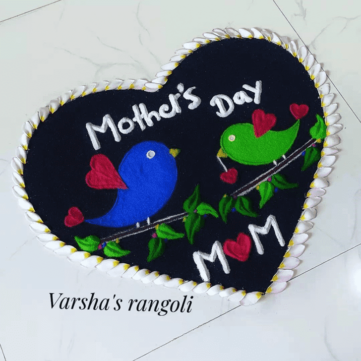 Inviting Mother's Day Rangoli