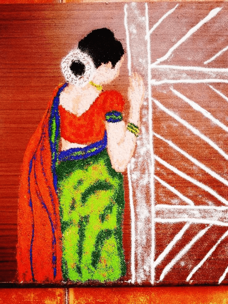 Delightful Mother Rangoli