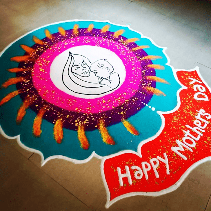 Graceful Mother Rangoli