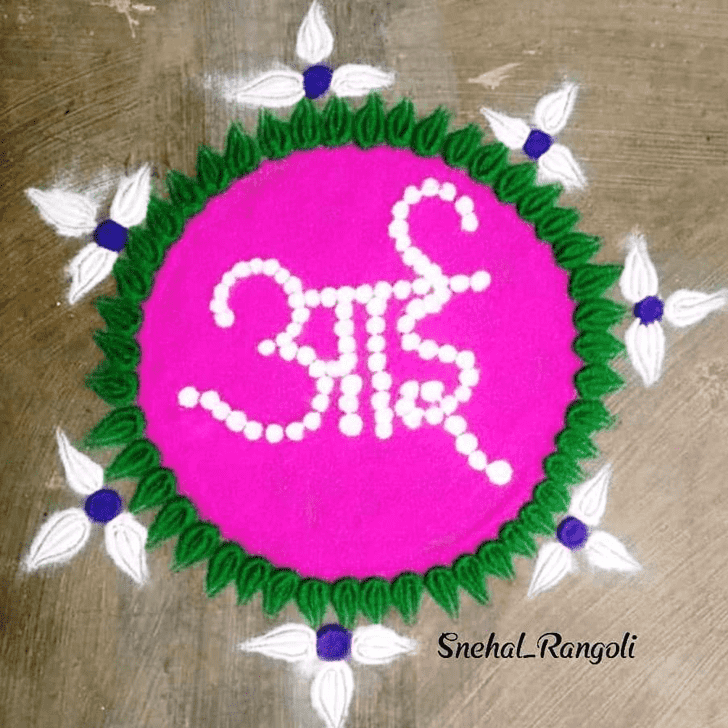 Awesome Mother Rangoli