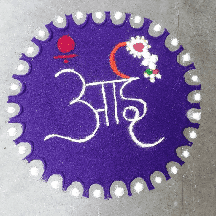 Resplendent Mother Rangoli