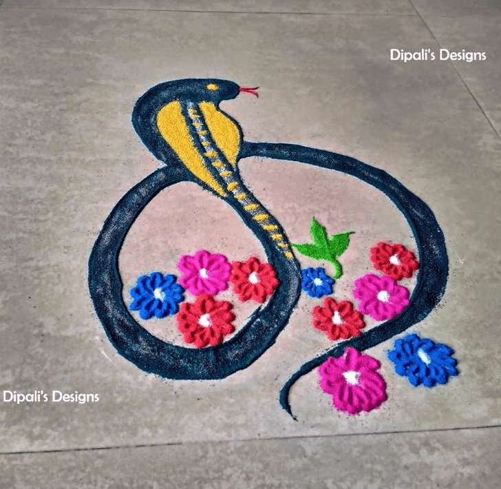 Amazing Nag Panchami Rangoli