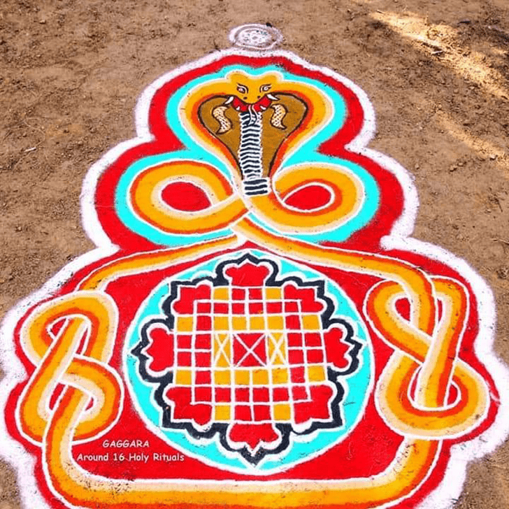 Alluring Nag Panchami Rangoli