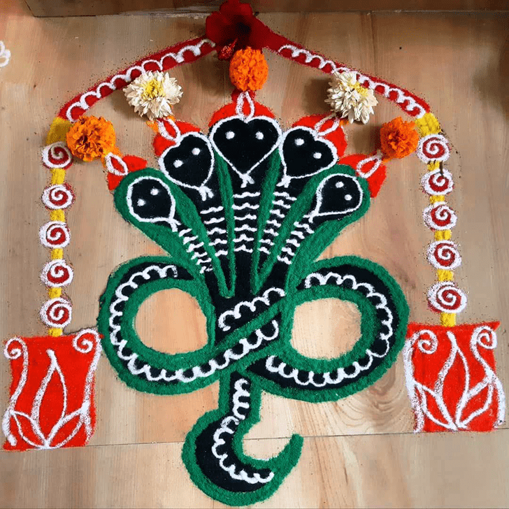 Angelic Nag Panchami Rangoli