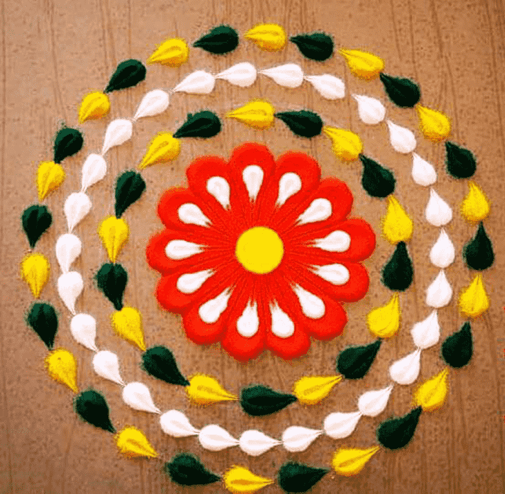 Elegant Navpatrika Puja Rangoli