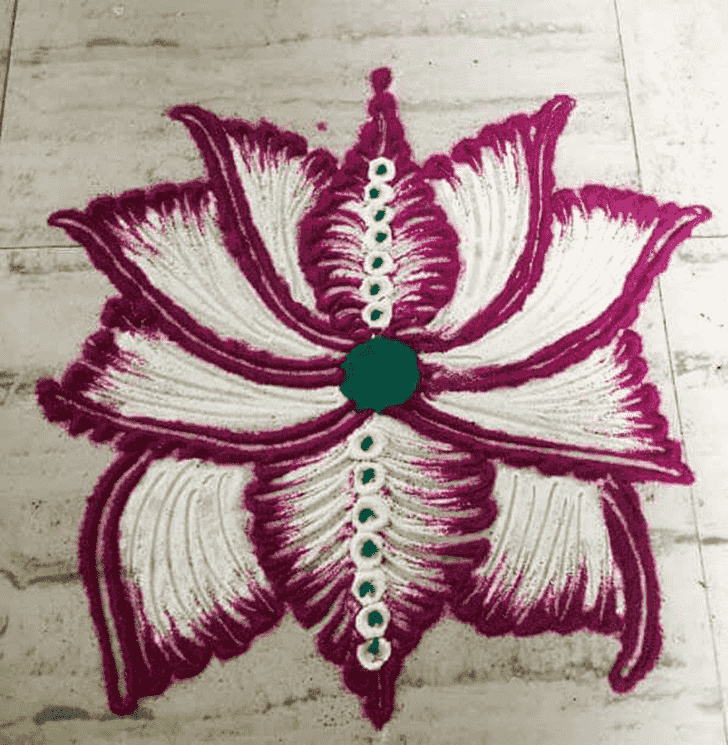 Enthralling Navpatrika Puja Rangoli