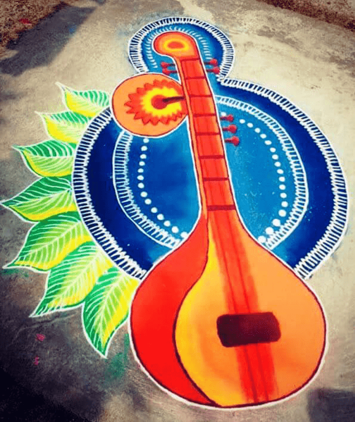 Enticing Navpatrika Puja Rangoli