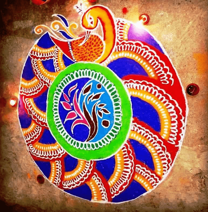 Exquisite Navpatrika Puja Rangoli