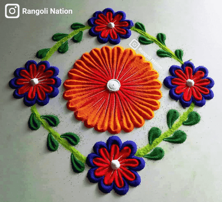 Ideal Navpatrika Puja Rangoli