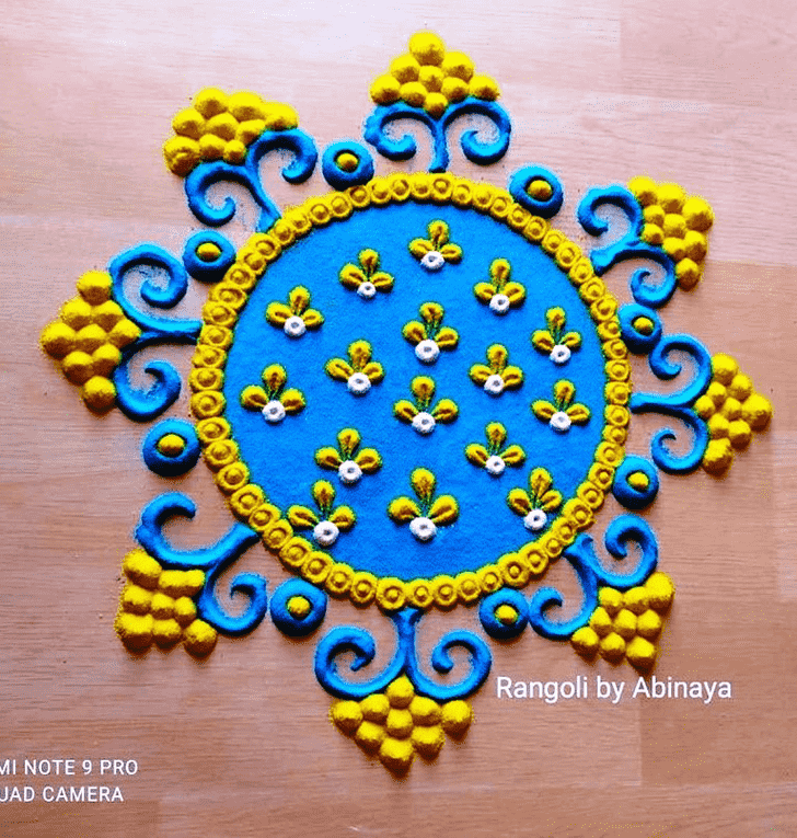 Magnetic Navpatrika Puja Rangoli