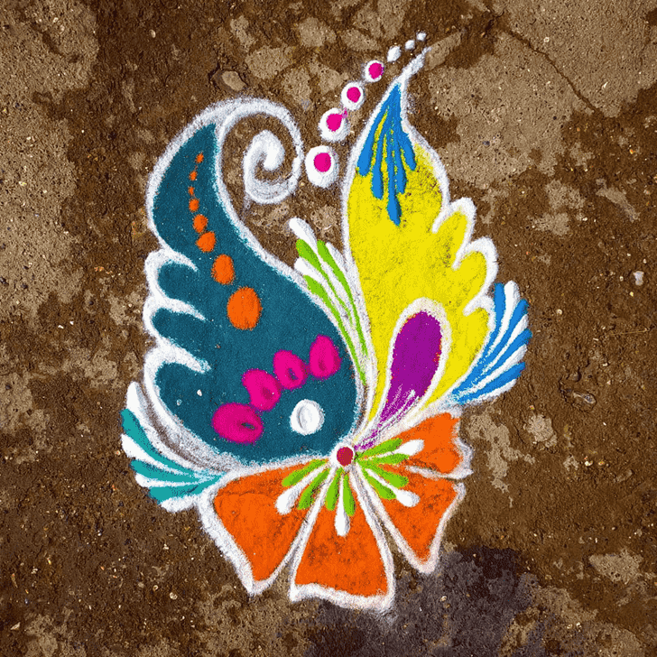 Marvelous Navpatrika Puja Rangoli