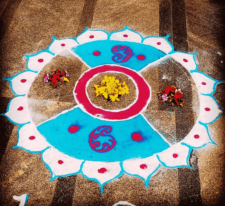 Resplendent Navpatrika Puja Rangoli