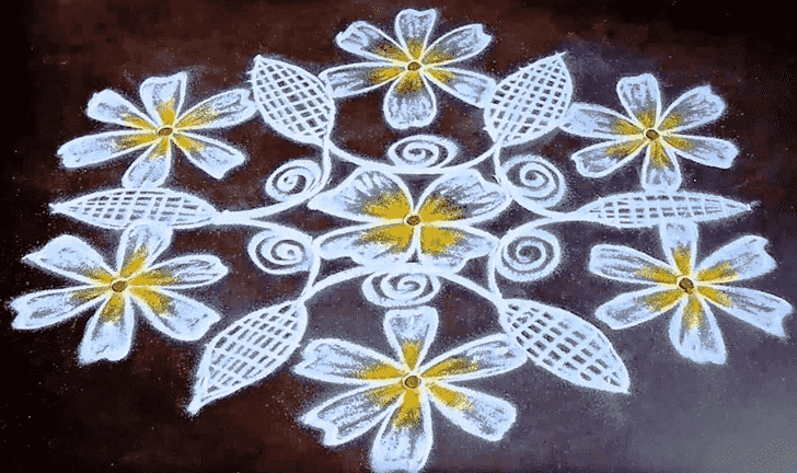 Stunning Navpatrika Puja Rangoli