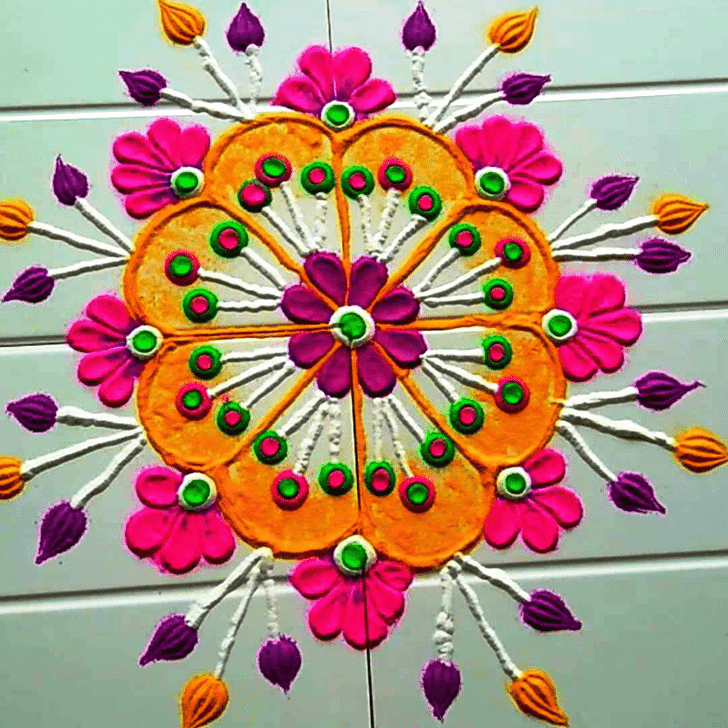 Resplendent Nirjala Ekadashi Rangoli