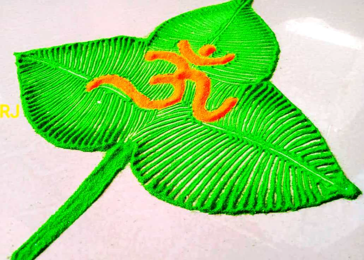 Delicate Om Rangoli