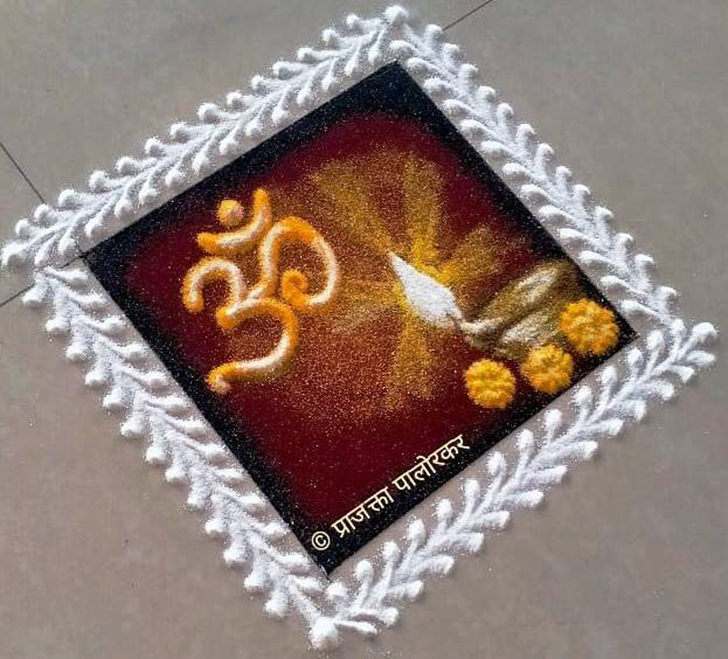 Elegant Om Rangoli