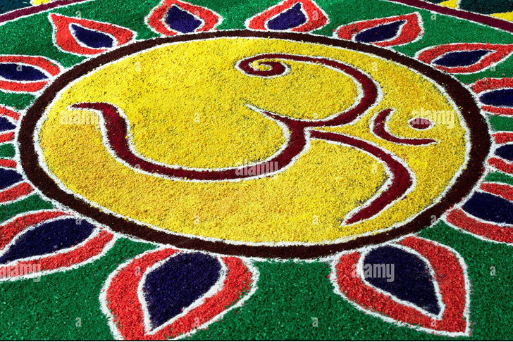 Exquisite Om Rangoli