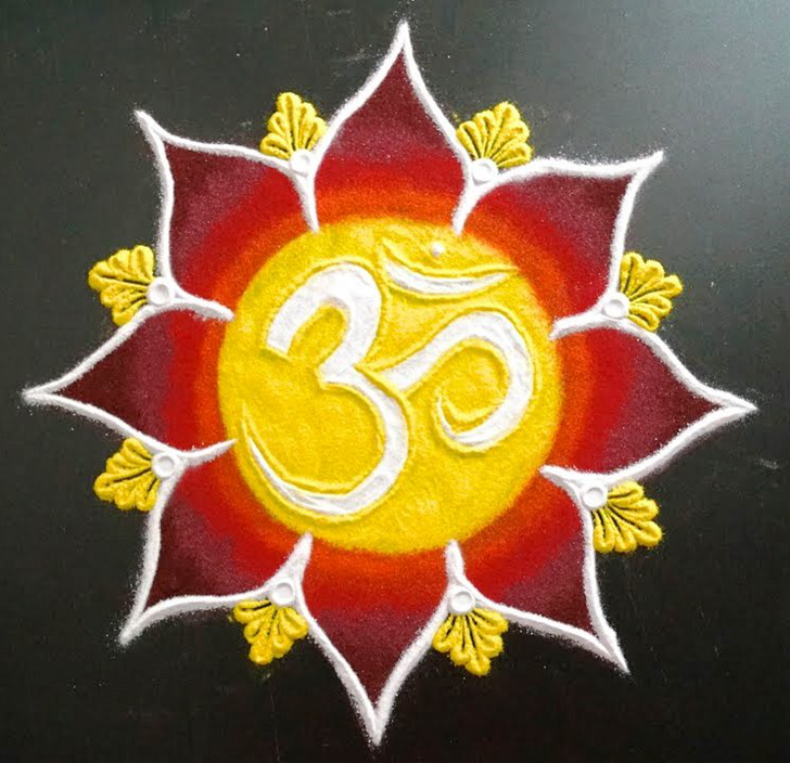 Fetching Om Rangoli