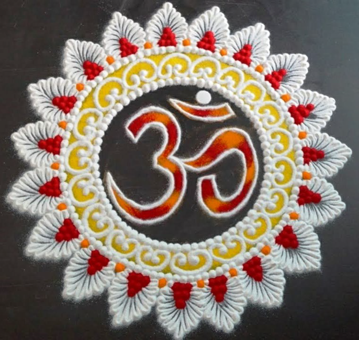 Good Looking Om Rangoli