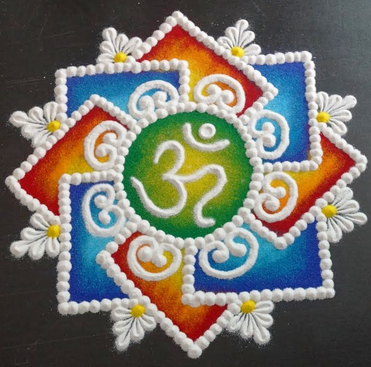 Graceful Om Rangoli